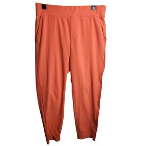 Athleta Brooklyn Ankle Pant Coral Orange 6P Petite RN 54023 Lightweight Travel